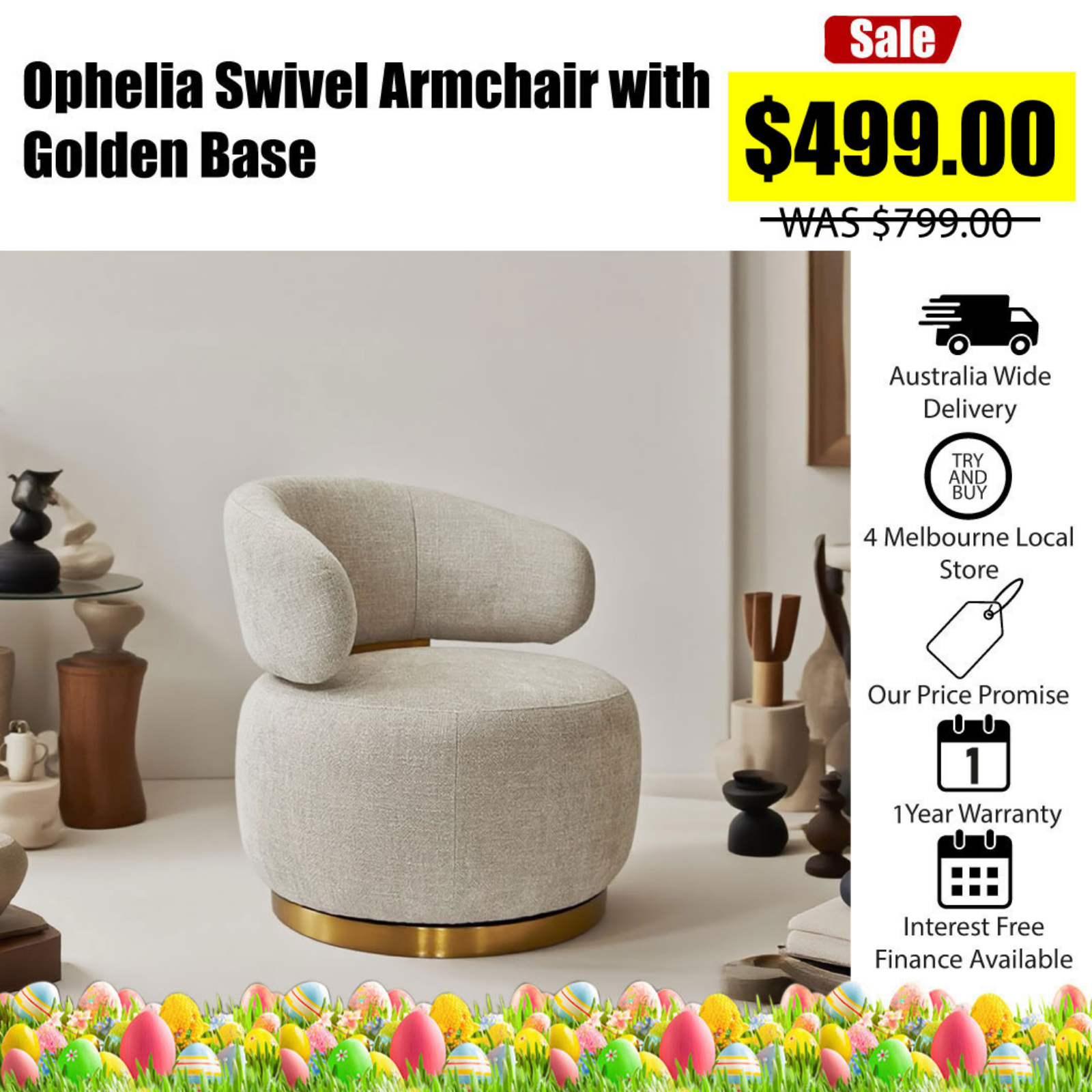 Furn House Facebook ad: Transform Your Living Room This Easter!