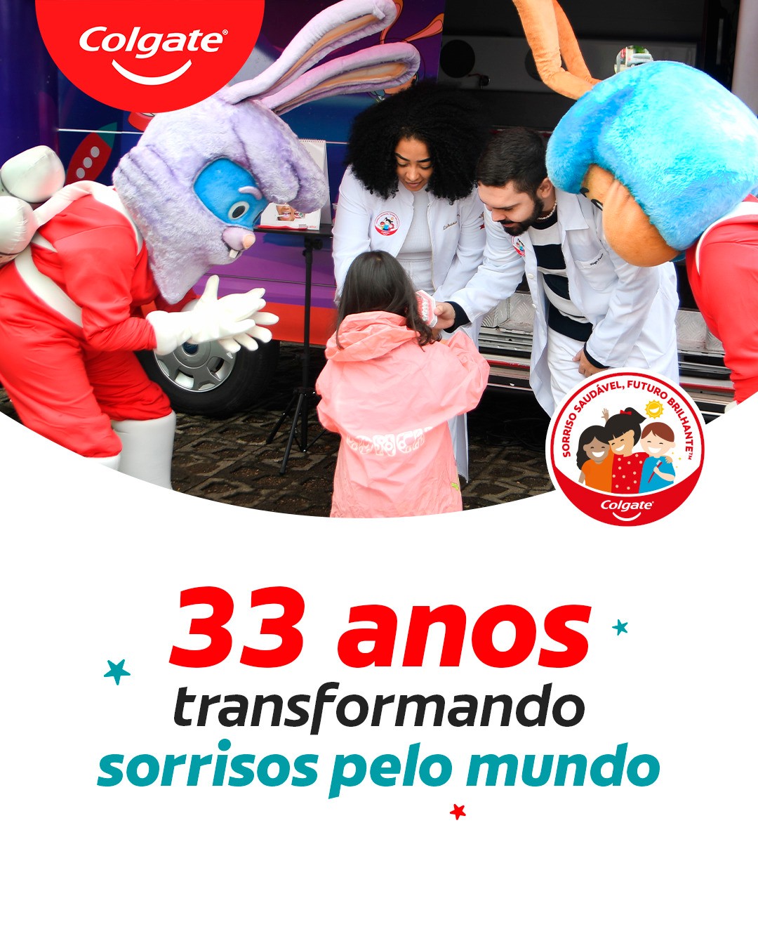 Colgate Profissional Brasil Facebook ad: O Sorriso Saudável, Futuro Brilhante transforma prevenção…