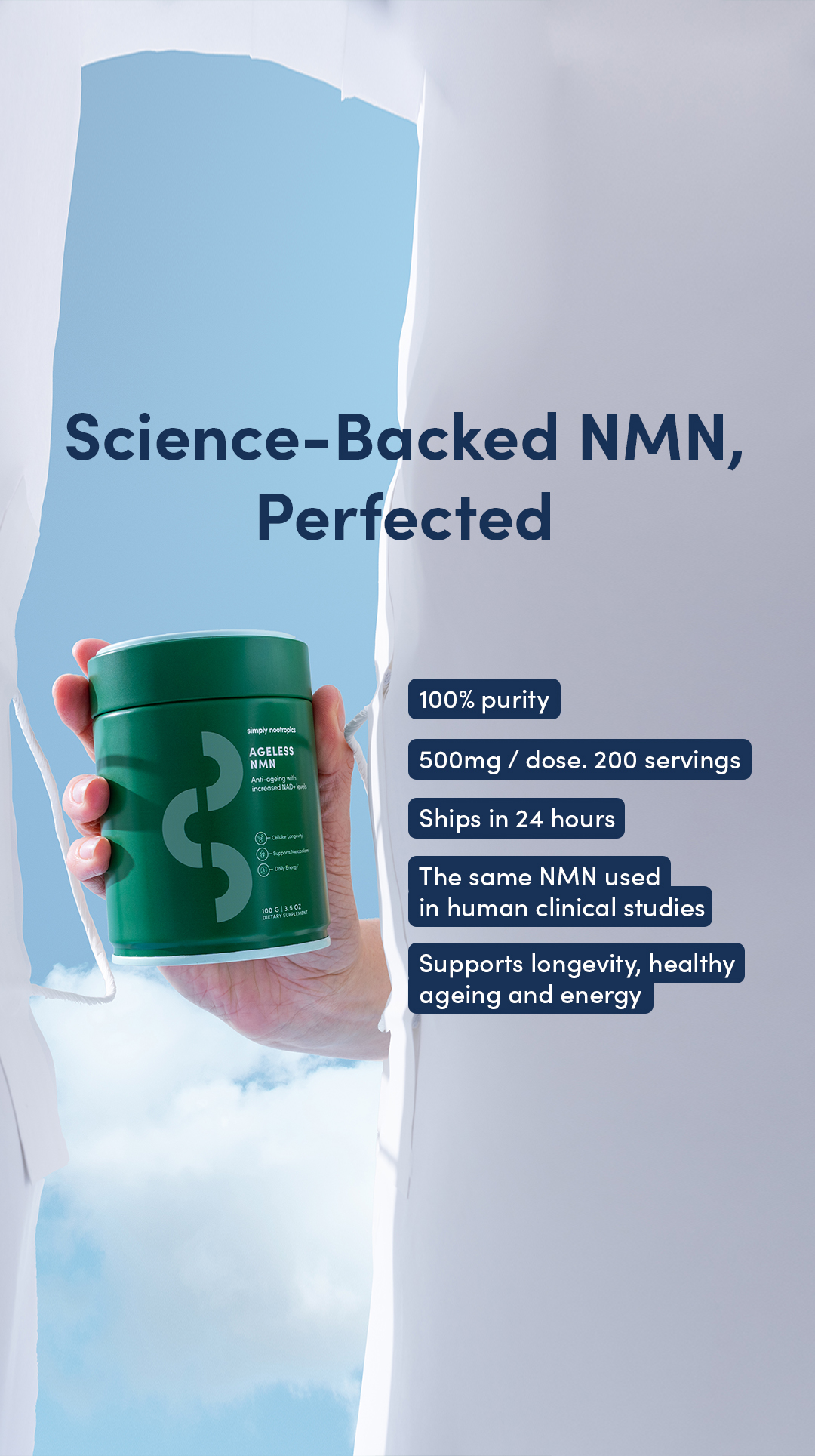 Simply Nootropics Facebook ad