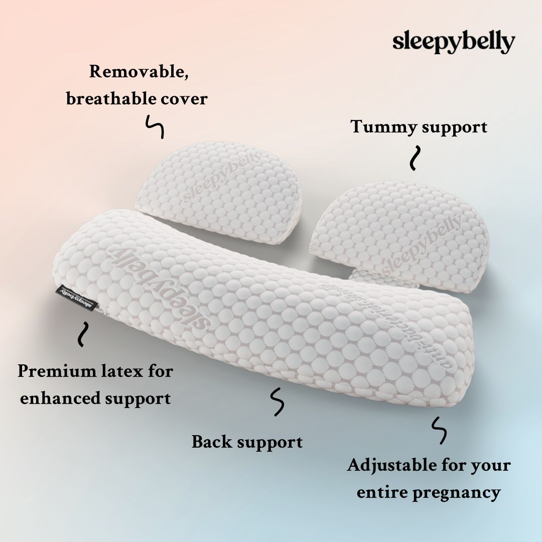 Sleepybelly Pregnancy Pillow Facebook ad: Finally The Tummy & Back Relief You’ve Been Looking For