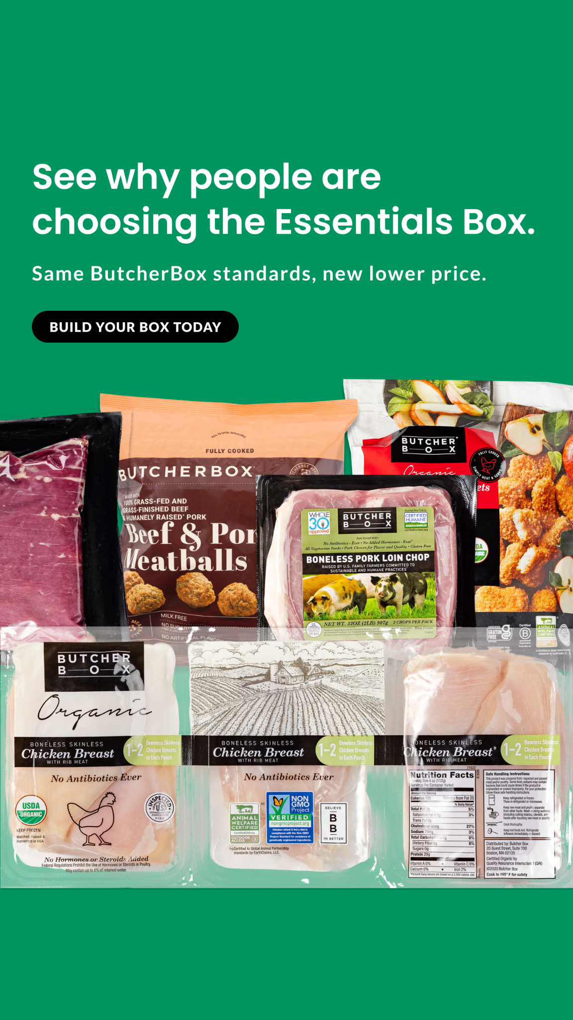 ButcherBox Facebook ad