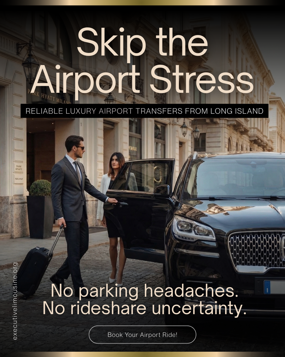 Executive Limousine Facebook ad: Skip the Airport Stress