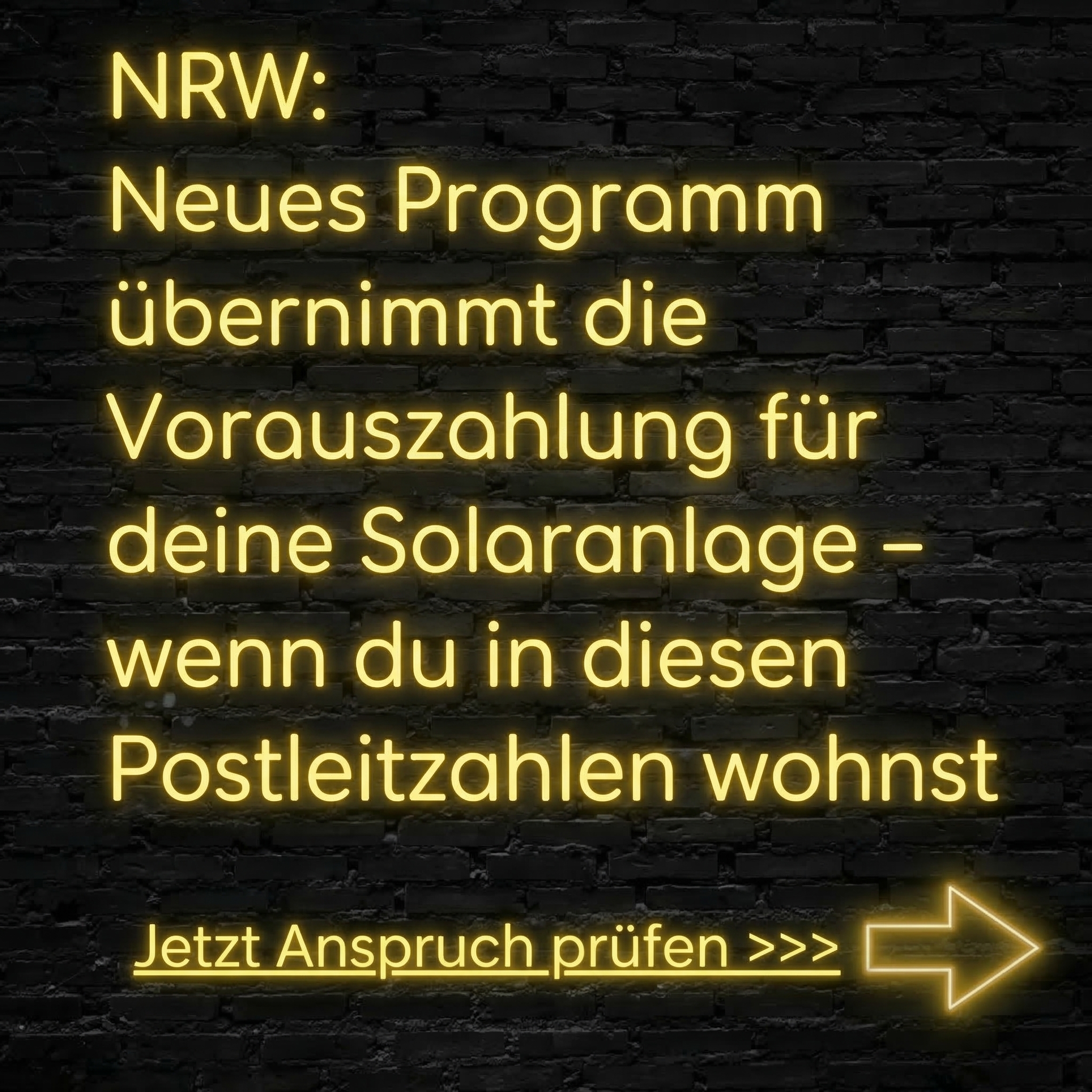 Nationaler Solar Ratgeber Facebook ad: NRW: Jetzt Anspruch prüfen