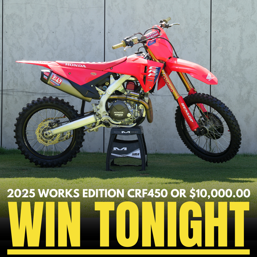 MWMX Facebook ad: 75% OFF ALL PACKAGES! Win $10k or CRF450 now