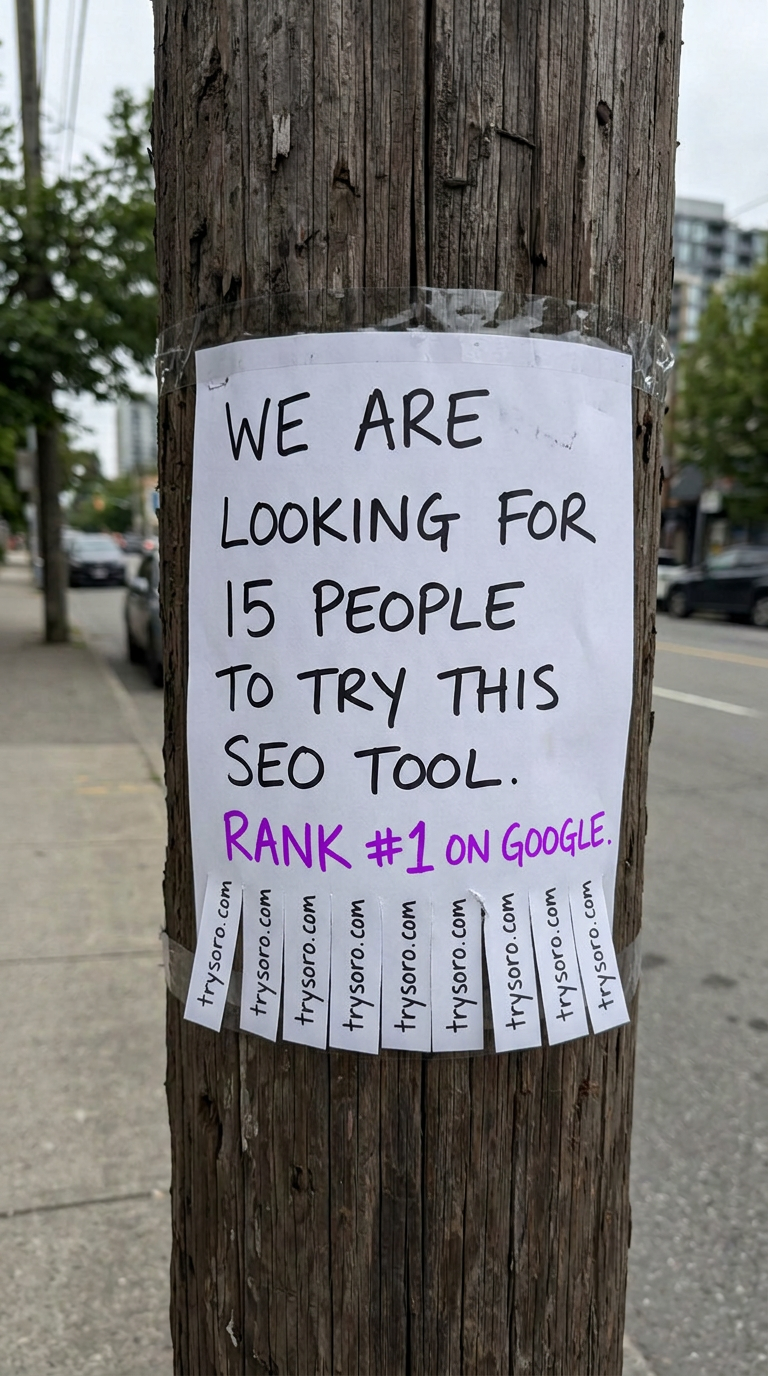 Soro SEO Facebook ad: Rank #1 on Google