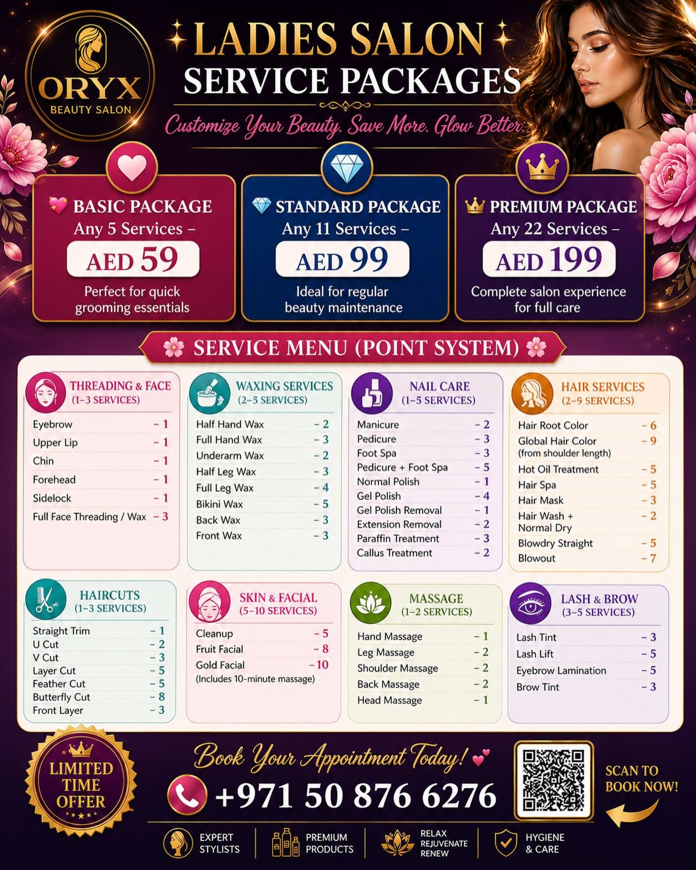 Oryxbeautysalon Facebook ad
