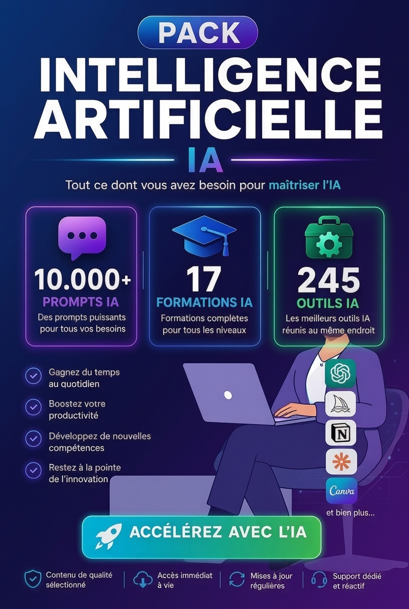 Moussa sarr Facebook ad: PACK INTELLIGENCE ARTIFICIELLE (IA): 10.000+ PROMPTS IA +…
