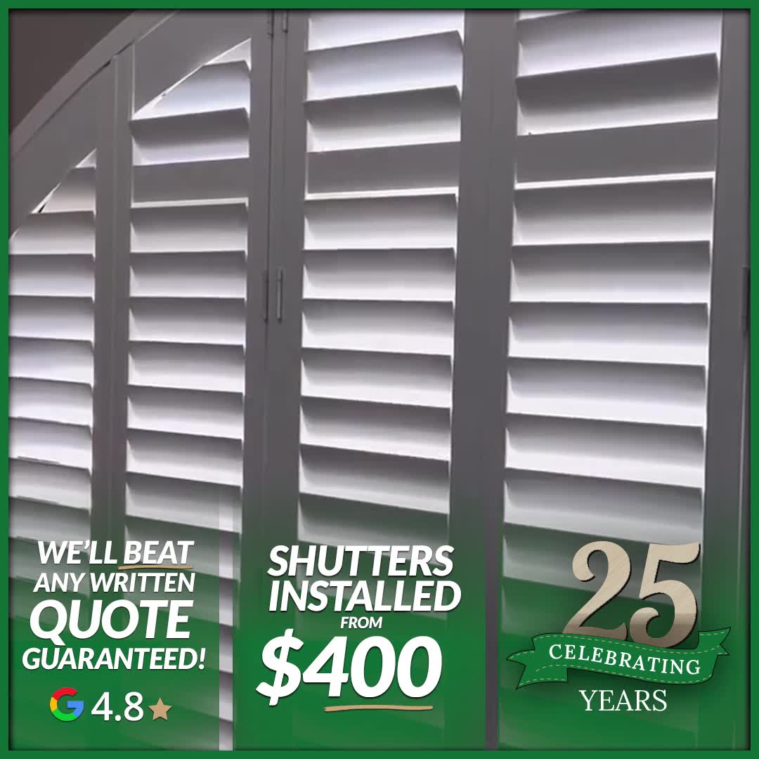 Perth Plantation Shutters Facebook ad: Enjoy the View With Plantation Shutters
