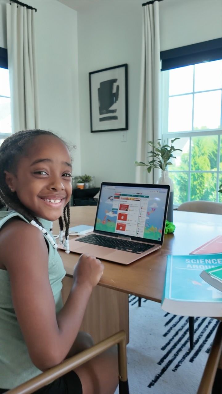 Miacademy Learning Facebook ad: Nova has been homeschooling for almost 3 years…
