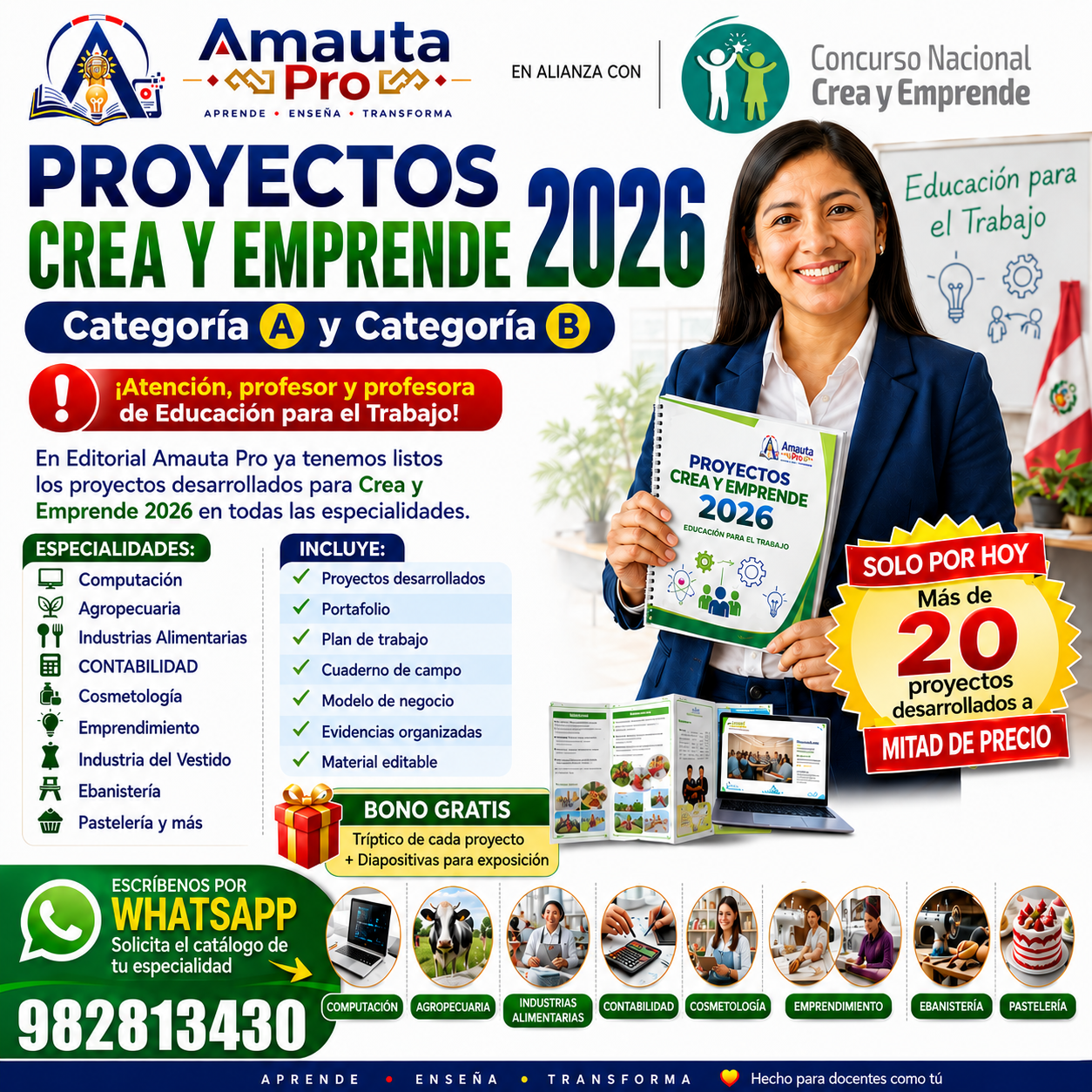Amauta pro Facebook ad: CREA Y EMPRENDE - 2026