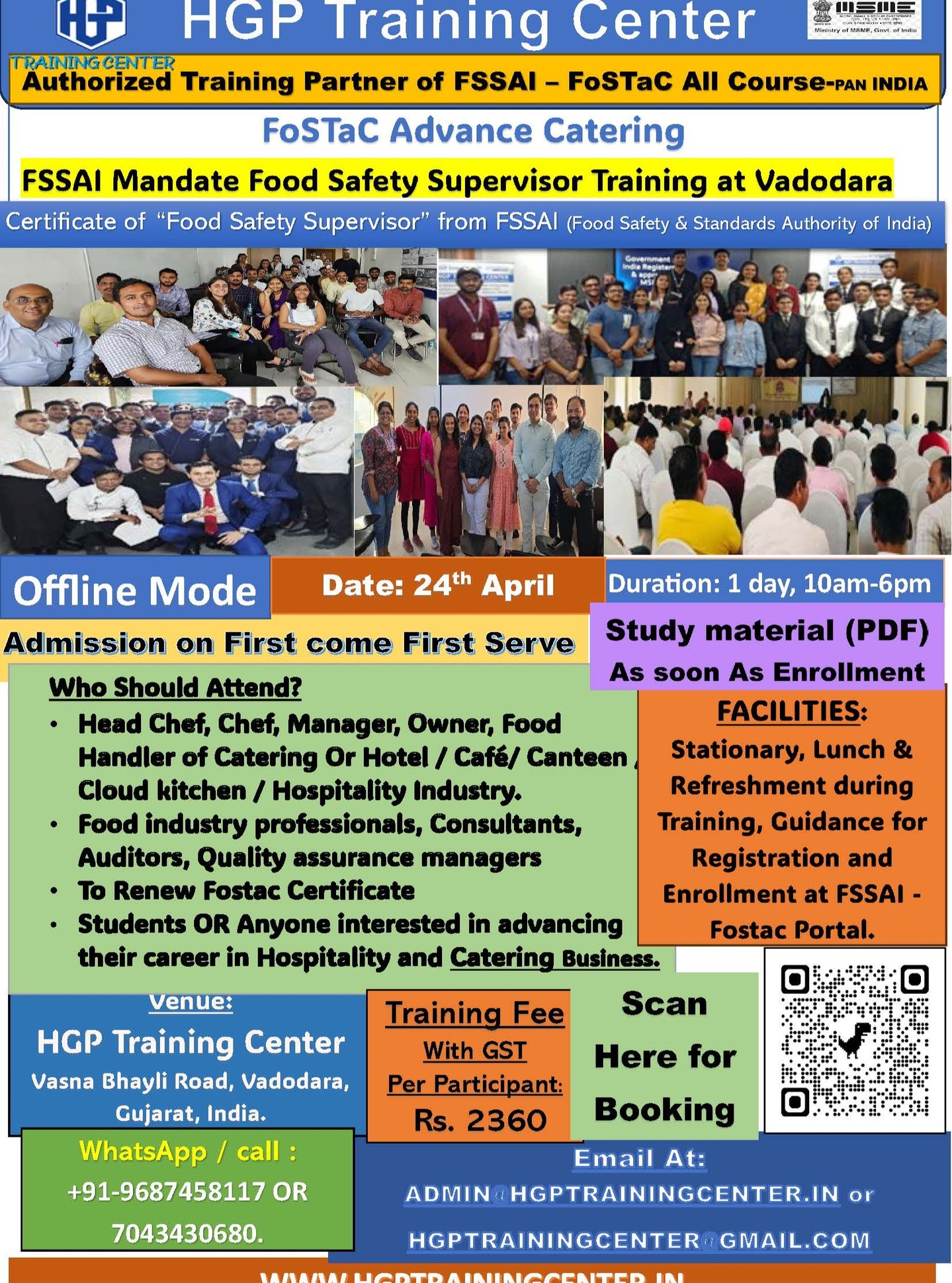 hgptrainingcenter Facebook ad: Fostac Advance Catering, Food Safety Supervisor Training*…