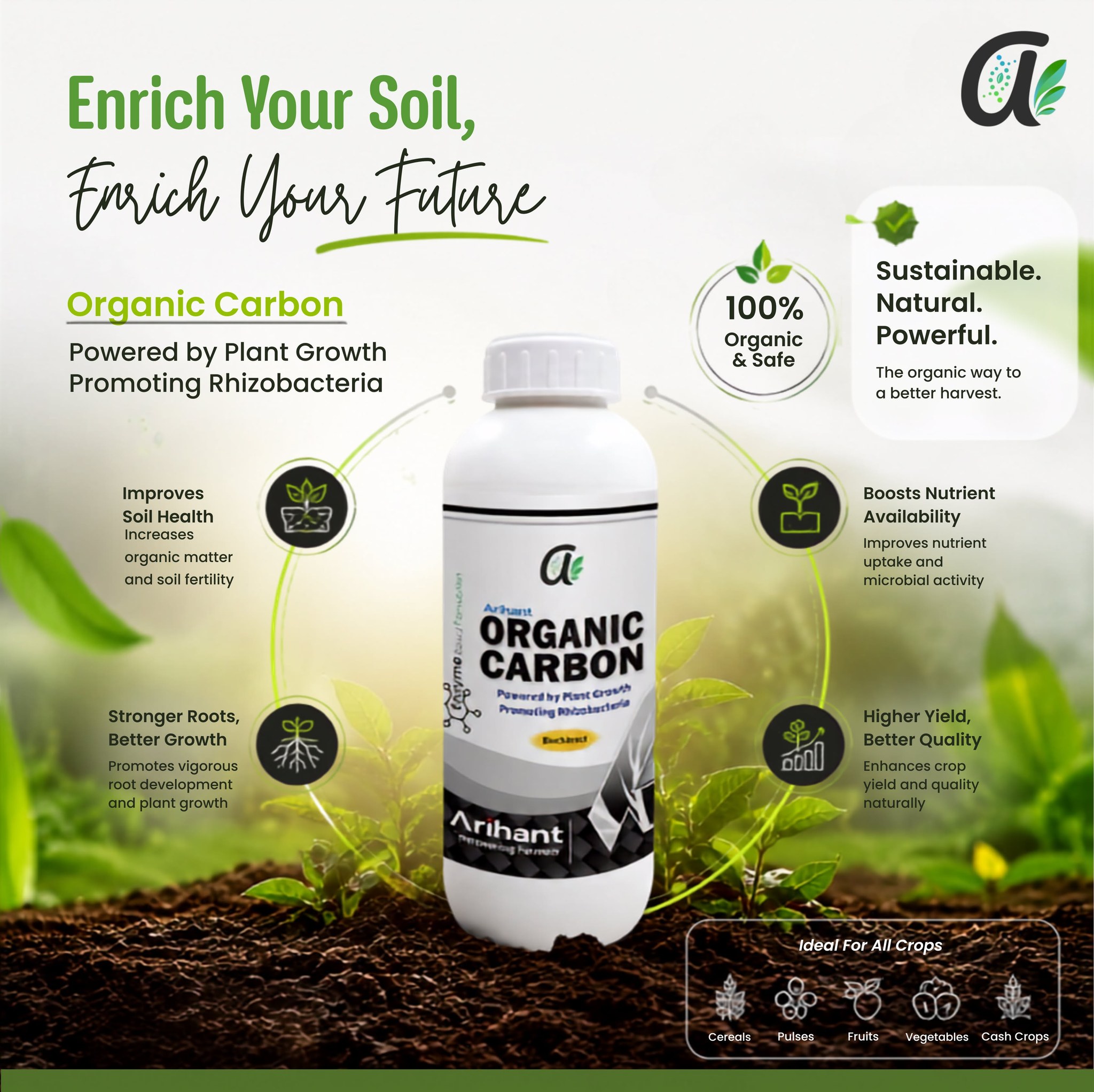 Arihant - The Fertilizer Store Facebook ad: Grow Your Happy Space with Eco-Tips