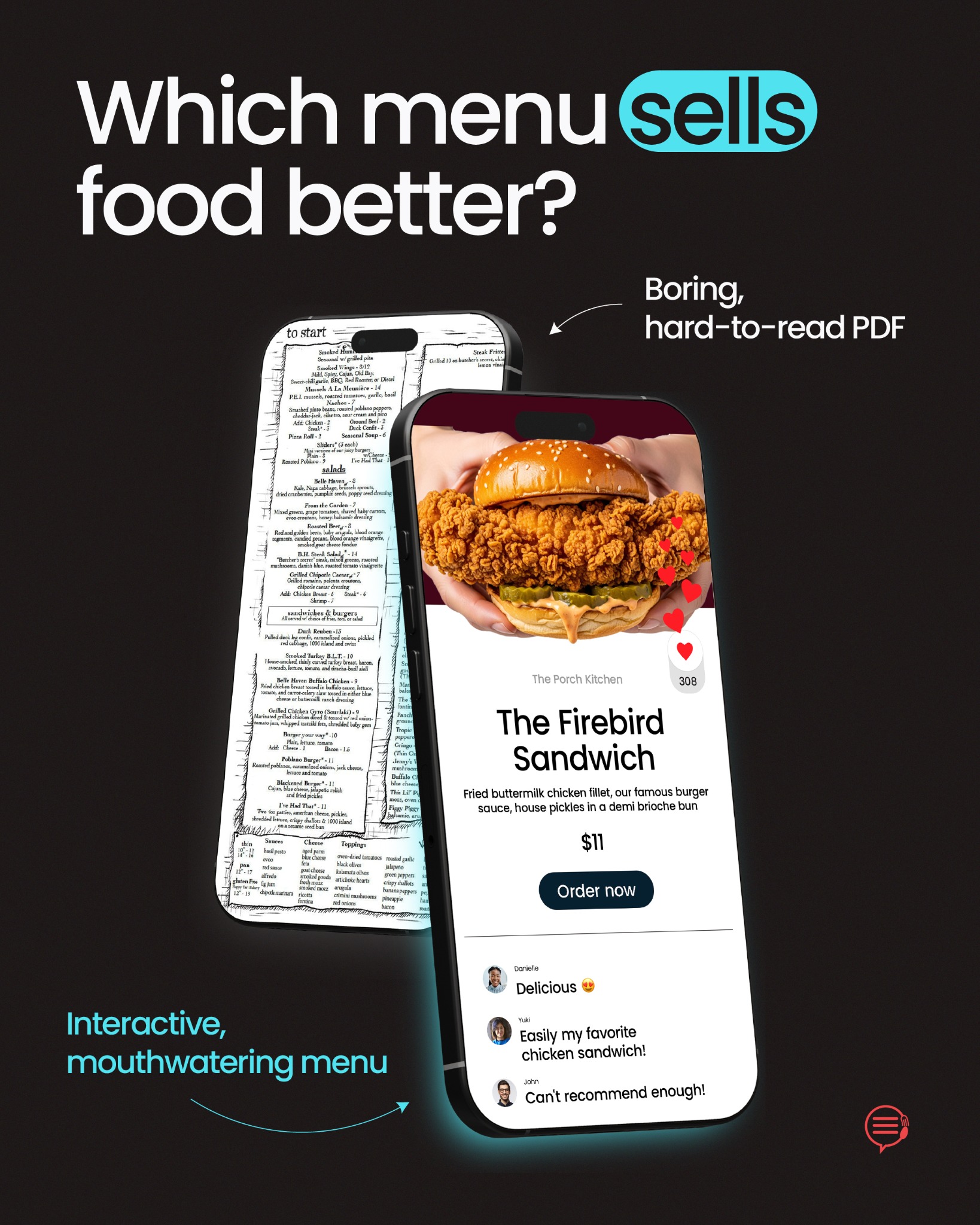 Popmenu Facebook ad: Get Found by Diners Fast