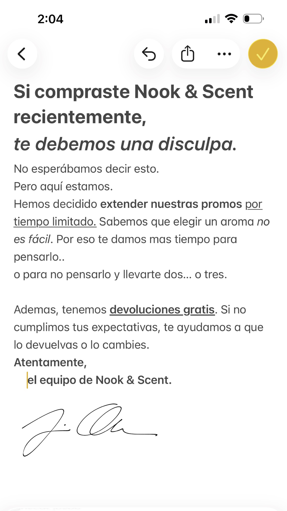 Nook and Scent MX Facebook ad