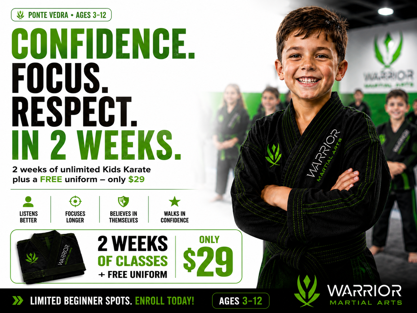Karate America Ponte Vedra Facebook ad