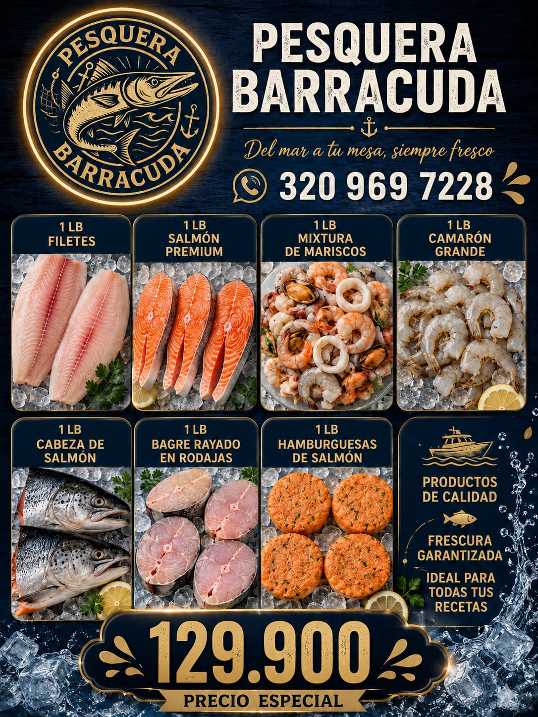 Distribuidora Pesquera Barracuda Facebook ad: Chatea con nosotros