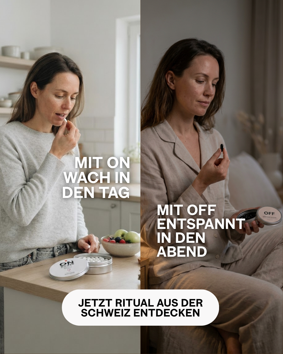 ONOFF Facebook ad: Wach rein. Entspannt raus.