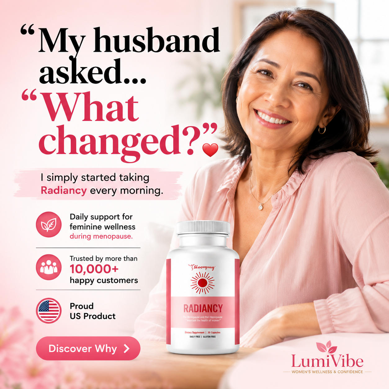 LumiVibe - Women's Wellness Facebook ad: Radiancy Vaginal Probiotics
