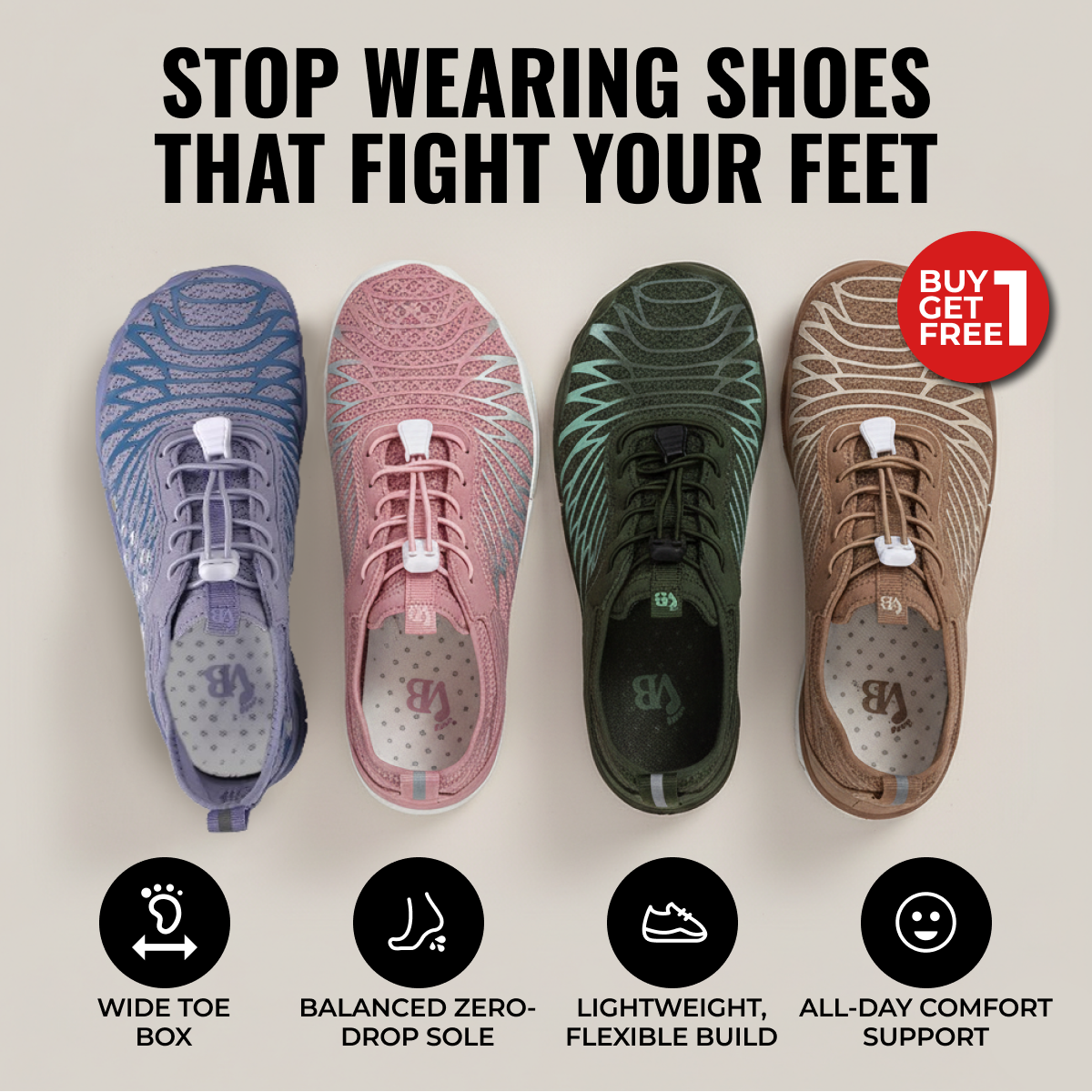 Voyabarefoot Facebook ad