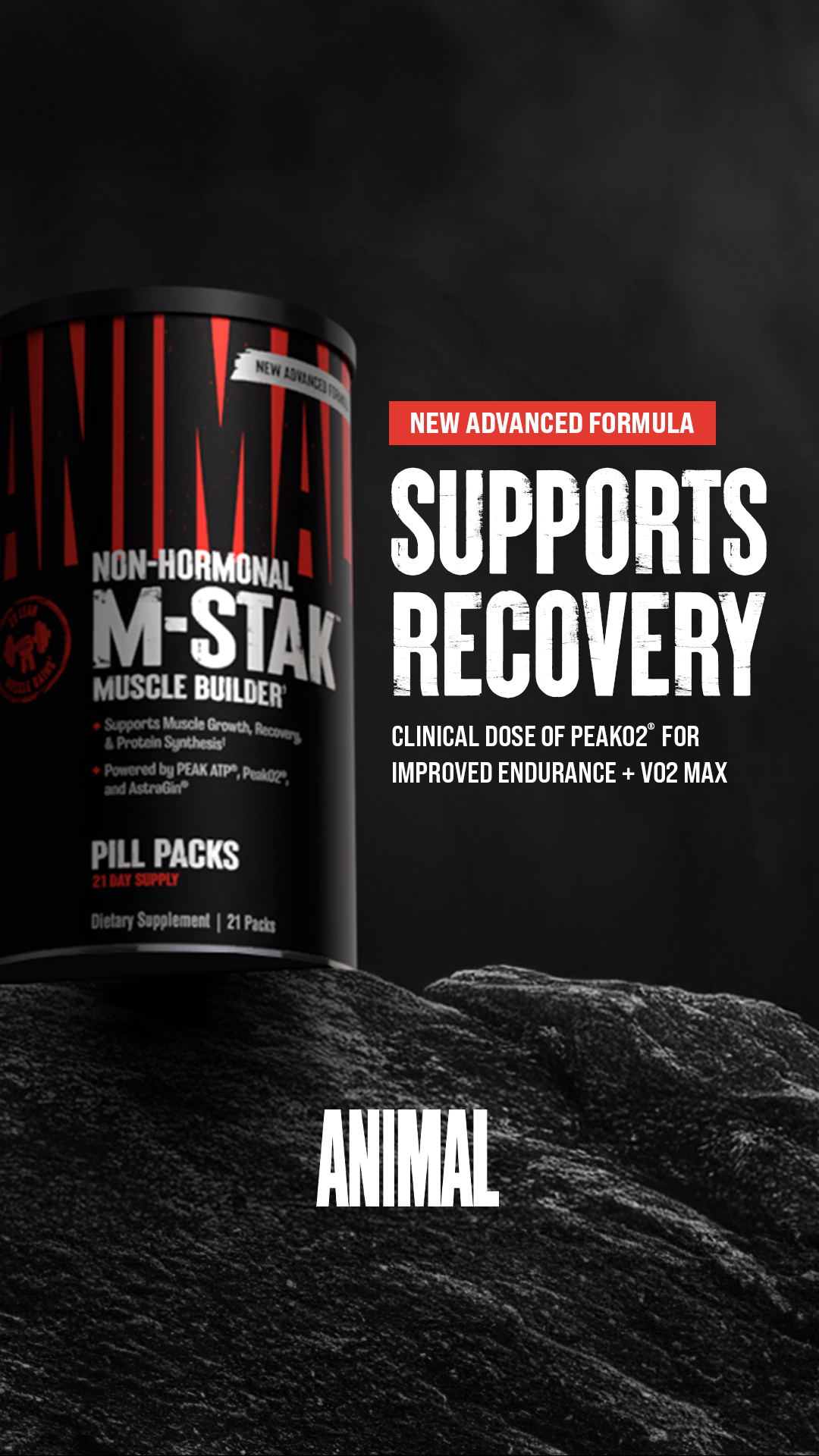 The Official Animal Pak page Facebook ad