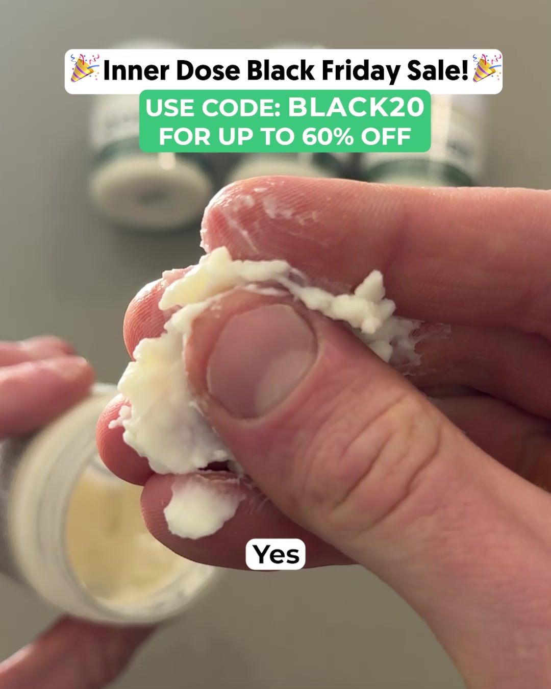 Inner Dose Facebook ad: BLACK FRIDAY - 60% Off Sale