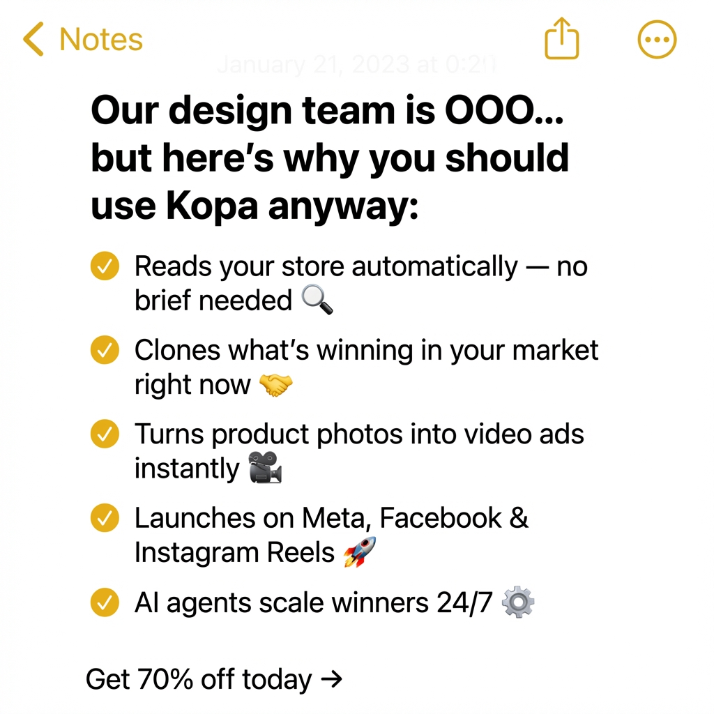 kopa.ai Facebook ad