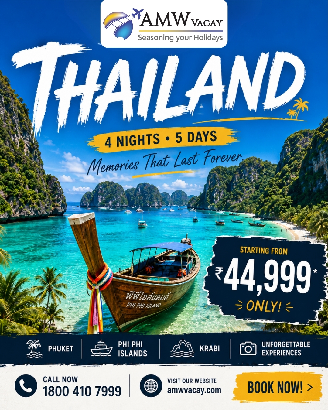 Amwvacay DM Facebook ad: Escape to Paradise with Our Thailand Getaway!