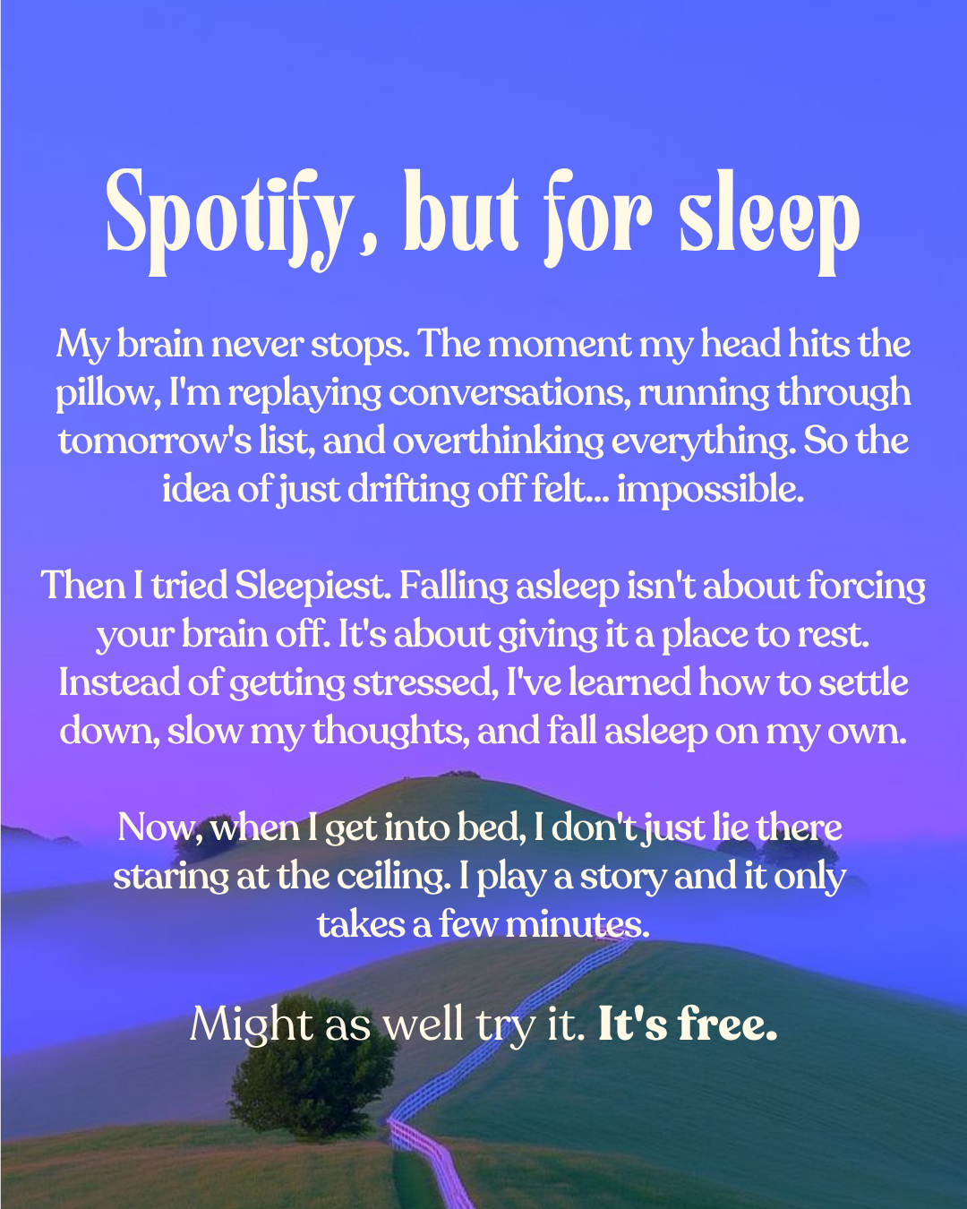 Sleepiest Facebook ad