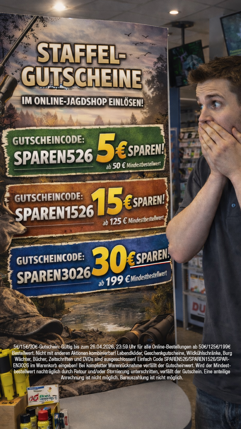 Askari Jagd Facebook ad: Bis zu 30 € sparen!