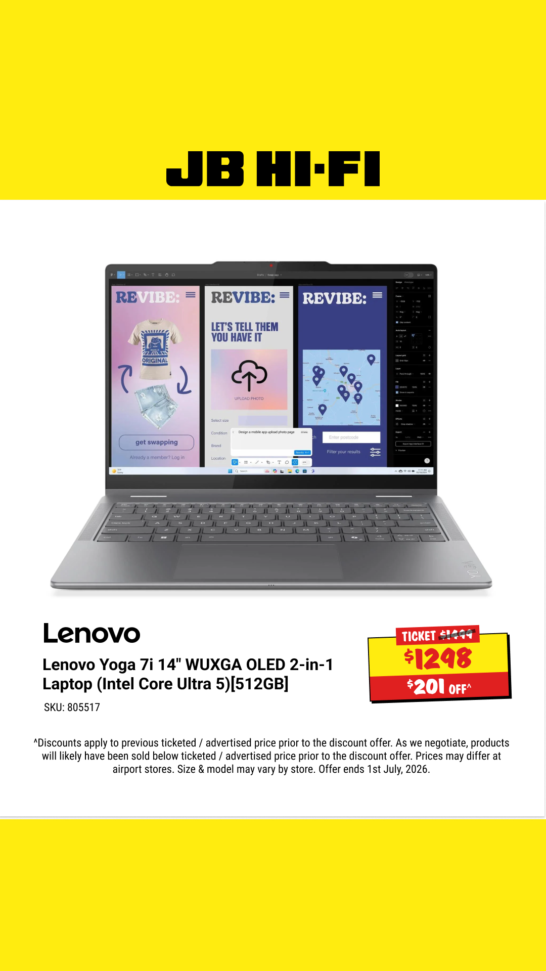 JB Hi-Fi Facebook ad