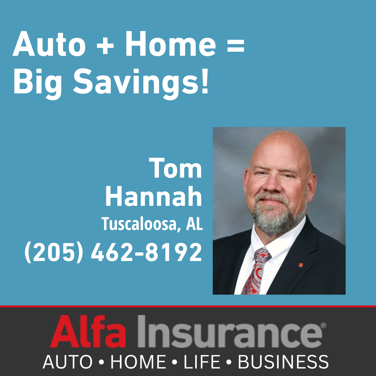 Alfa Insurance - Tom Hannah Facebook ad: Tom Hannah - Tuscaloosa, AL | Alfa Insurance