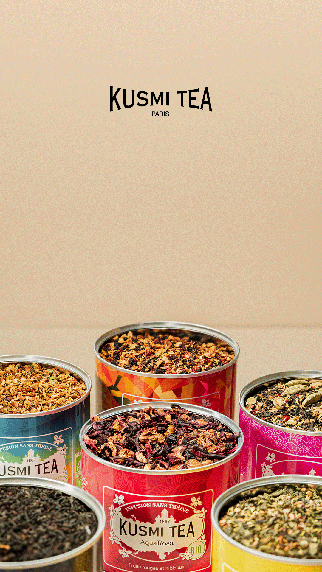 Kusmi Tea Facebook ad: -20% ab 80€