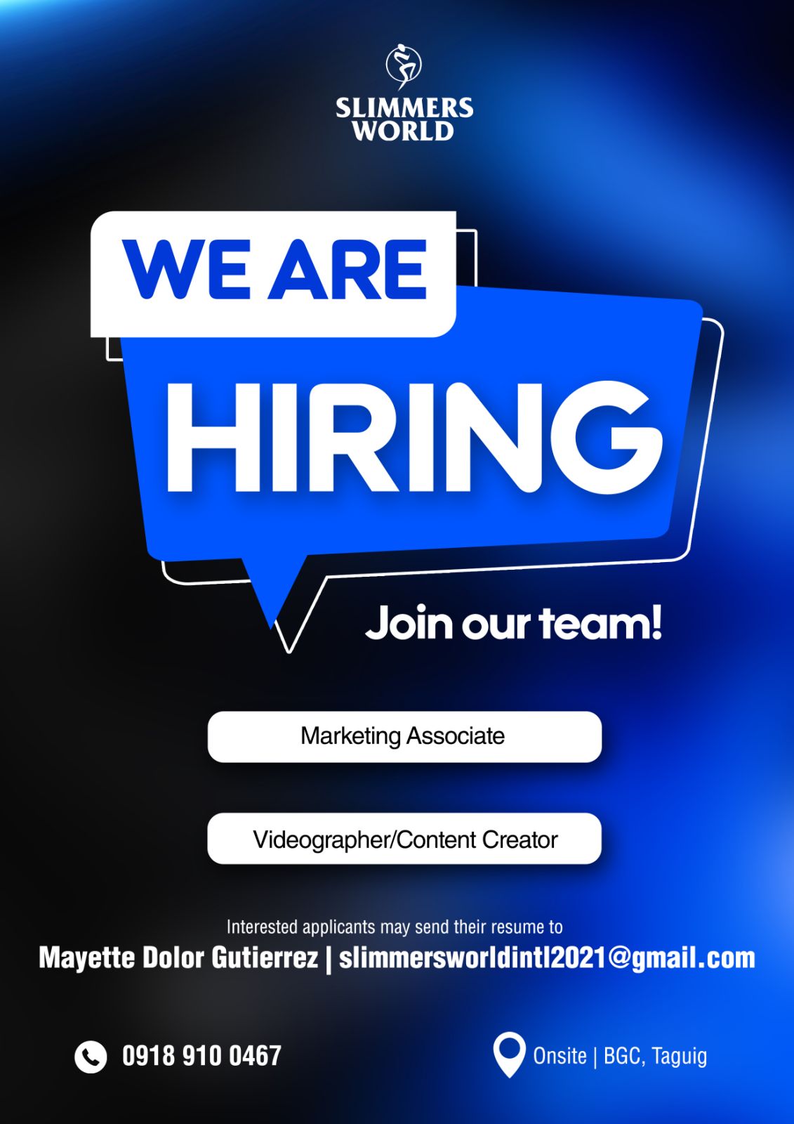 Slimmers World Careers Facebook ad: We're Growing! Join the Slimmers World Team!