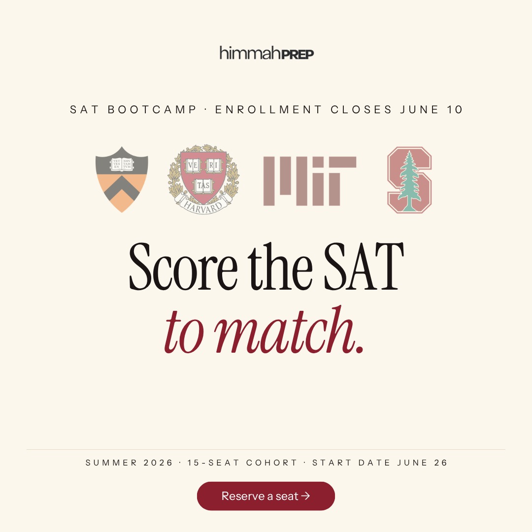 Himmah Prep Facebook ad: Your SAT score is the one number you…