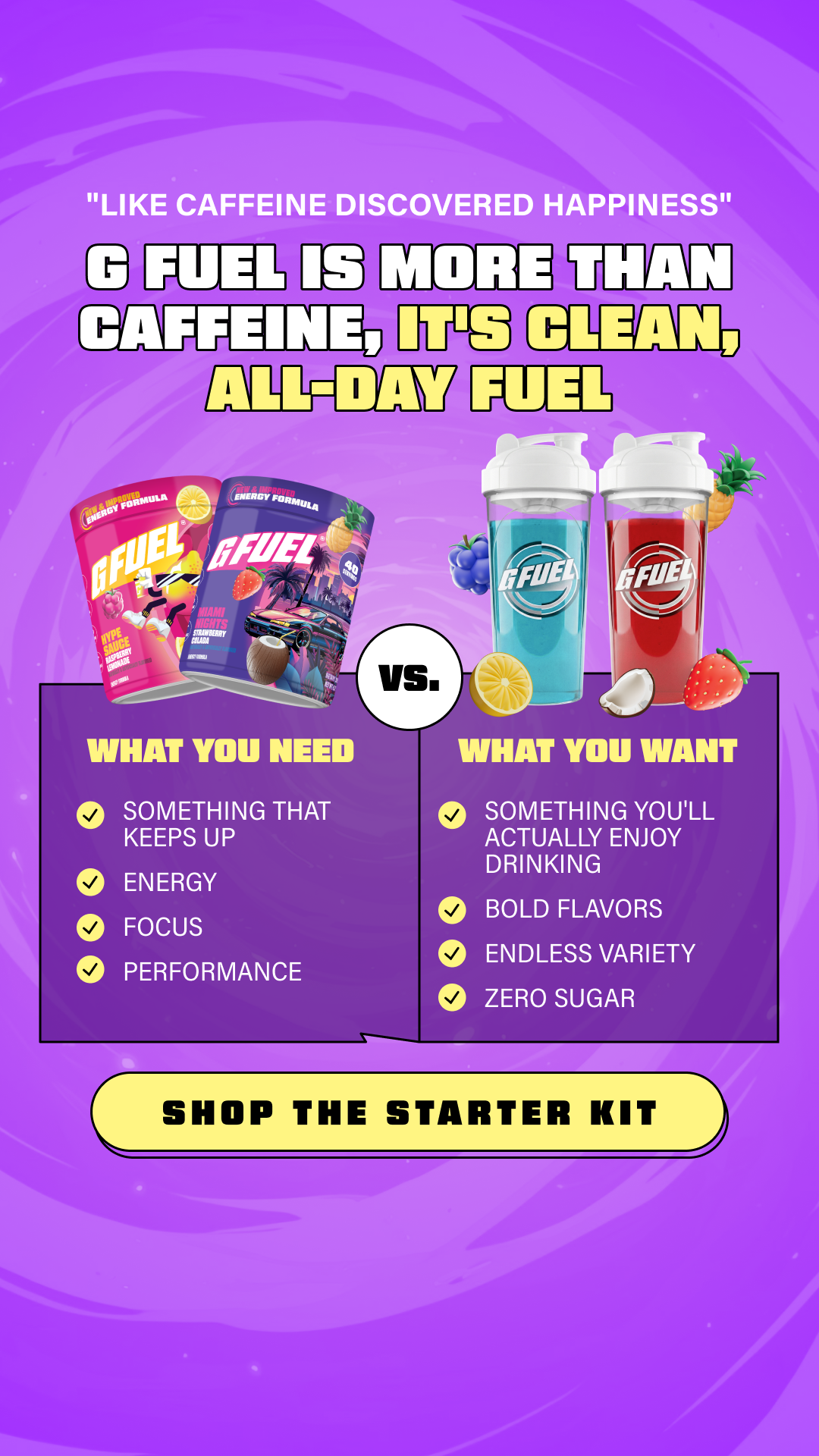 G FUEL Facebook ad