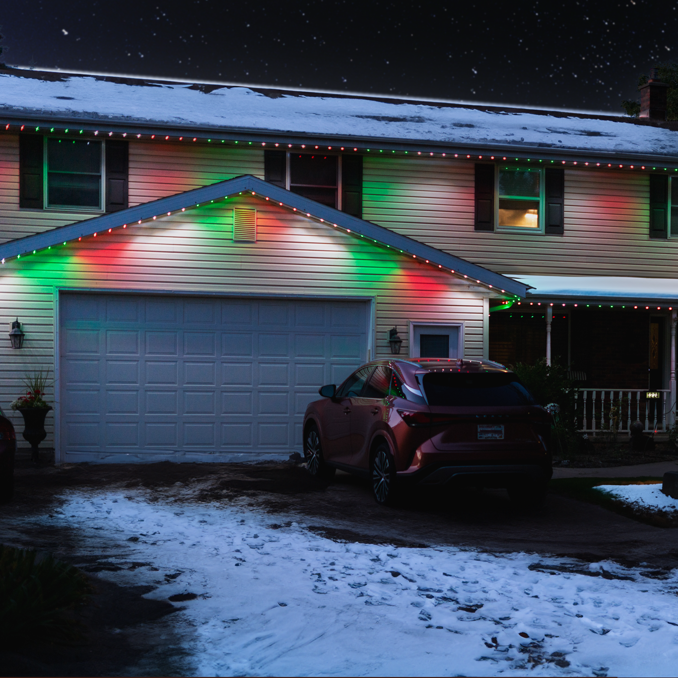 Northern Lights - Exterior Lighting Facebook ad: Want beautiful lighting without the yearly hassle?