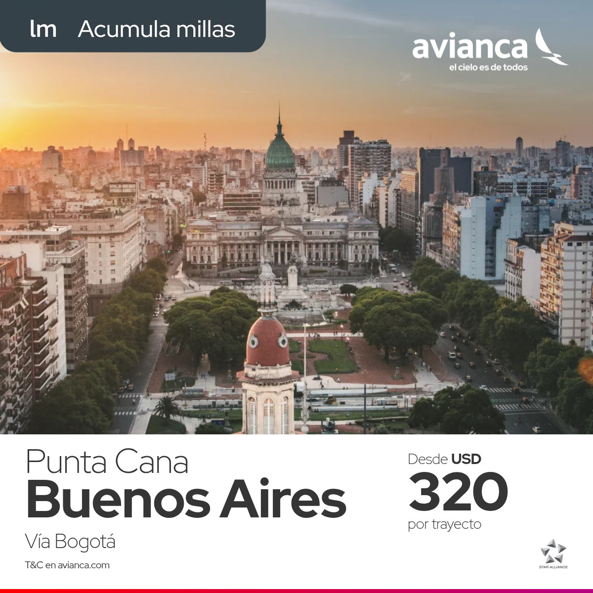Avianca Facebook ad: Ciudades que inspiran a viajar