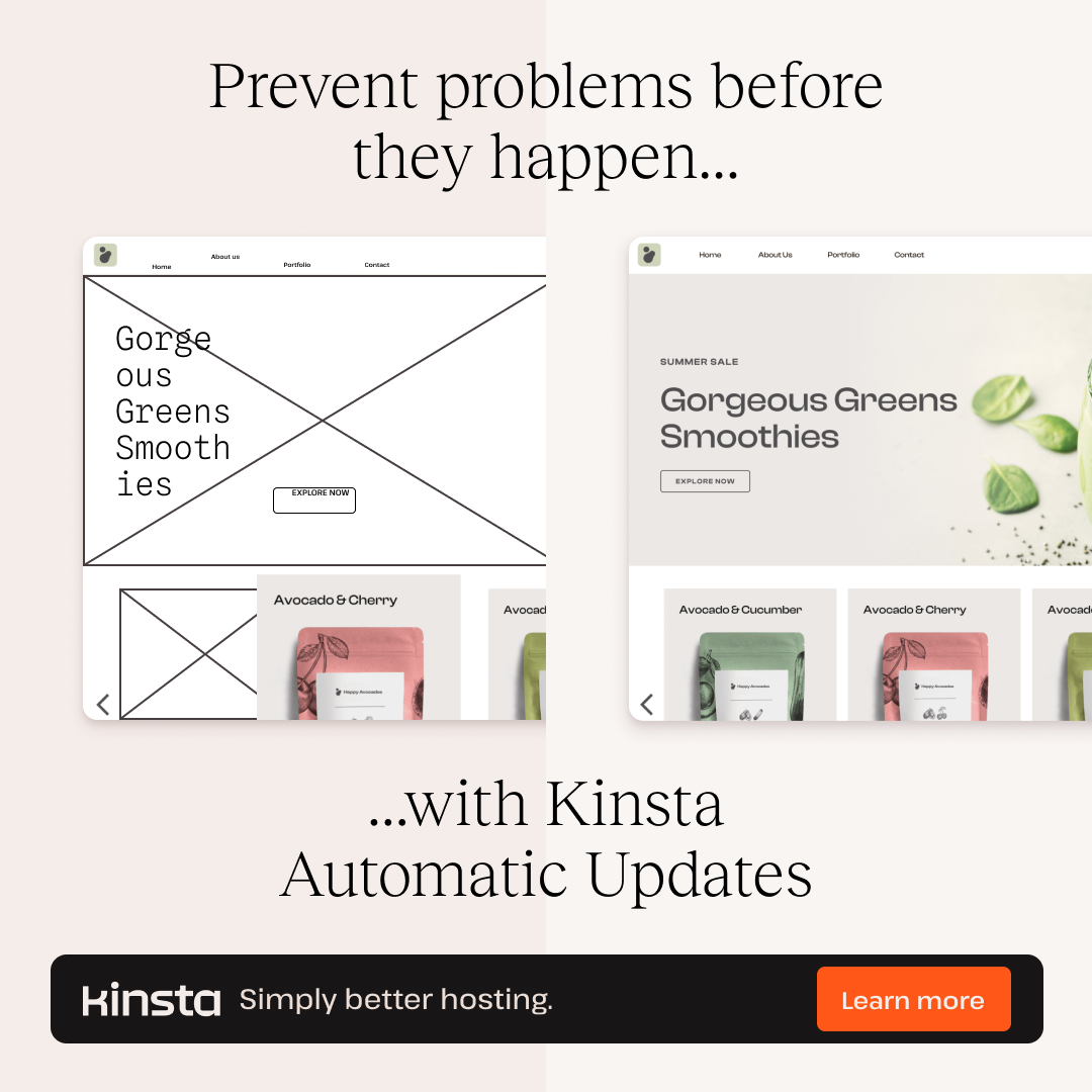 Kinsta Facebook ad