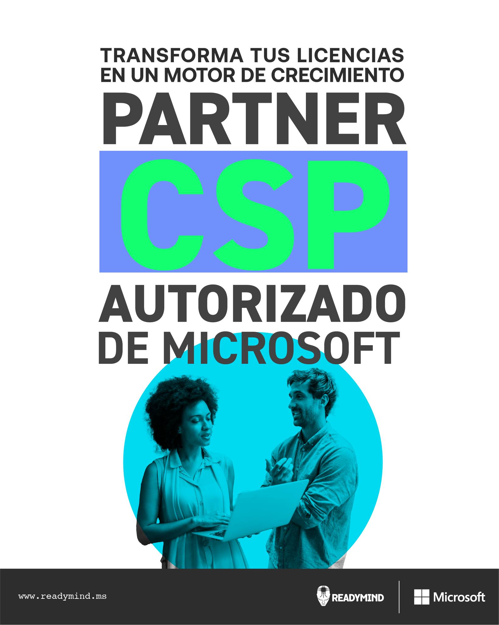 ReadyMind Facebook ad: En Readymind no solo distribuimos licencias de Microsoft…