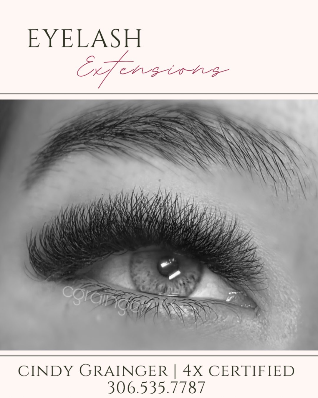 CG Lash Studio, Certified Eyelash Extensions Artist, Regina Saskatchewan Facebook ad
