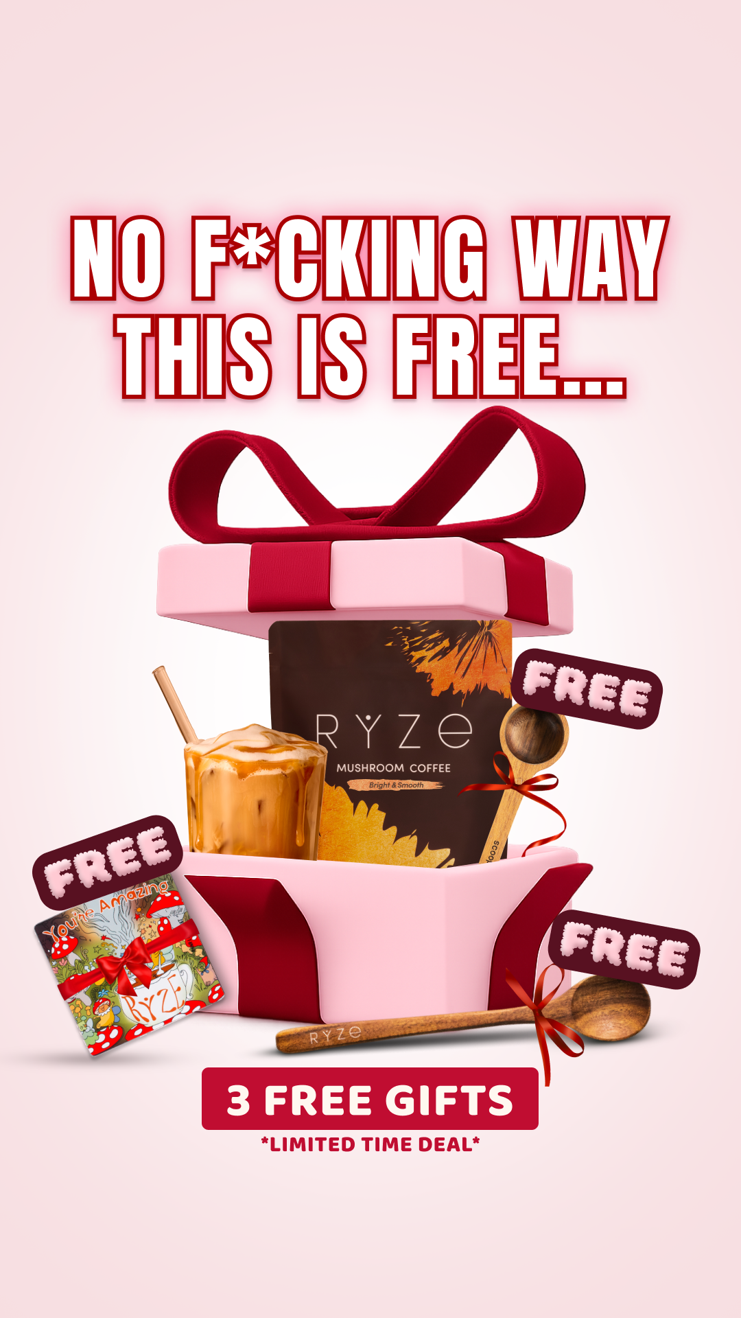 RYZE Superfoods Facebook ad