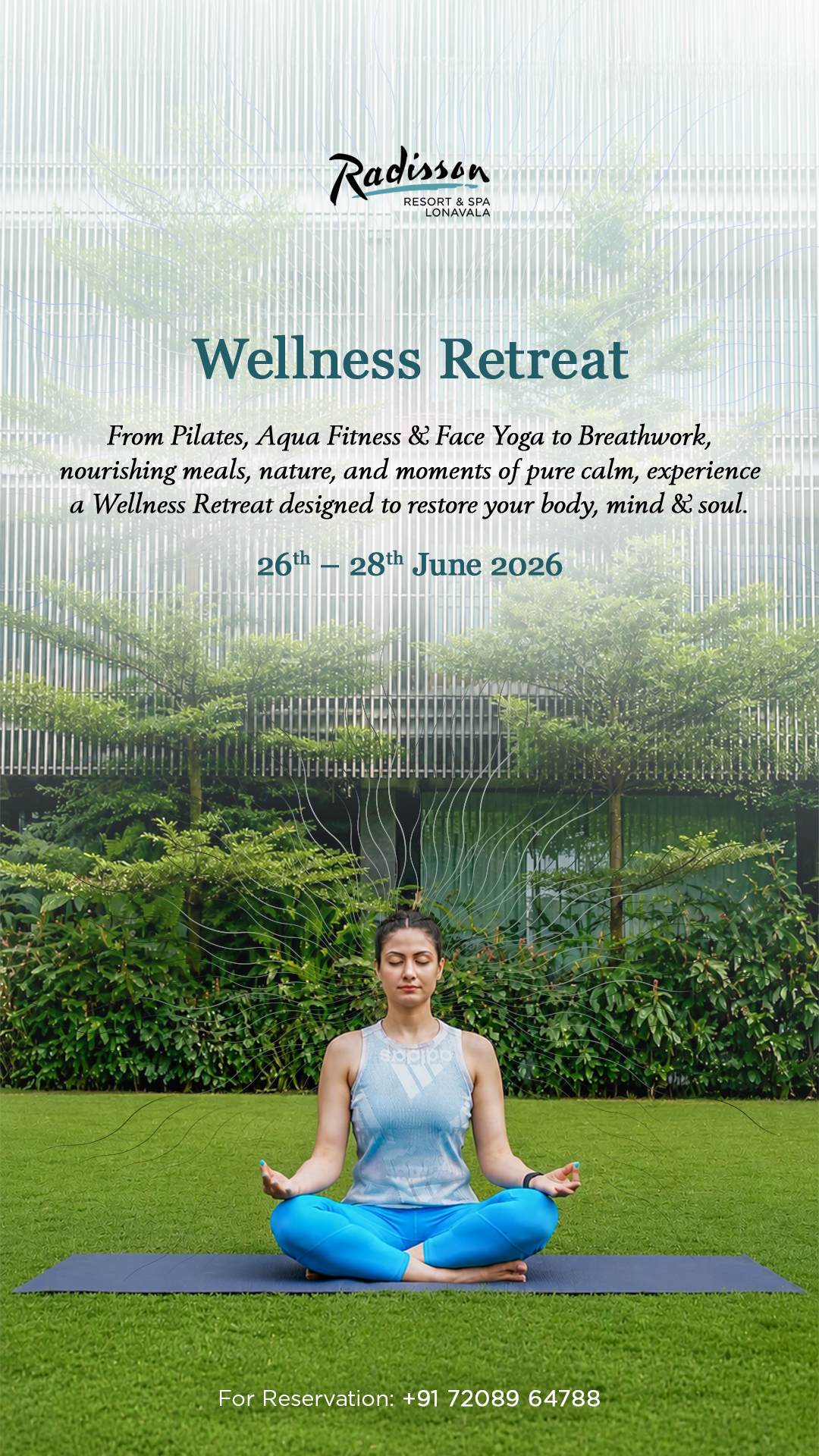 Radisson Resort & Spa Lonavala Facebook ad: Ready to Reset? Enquire on WhatsApp