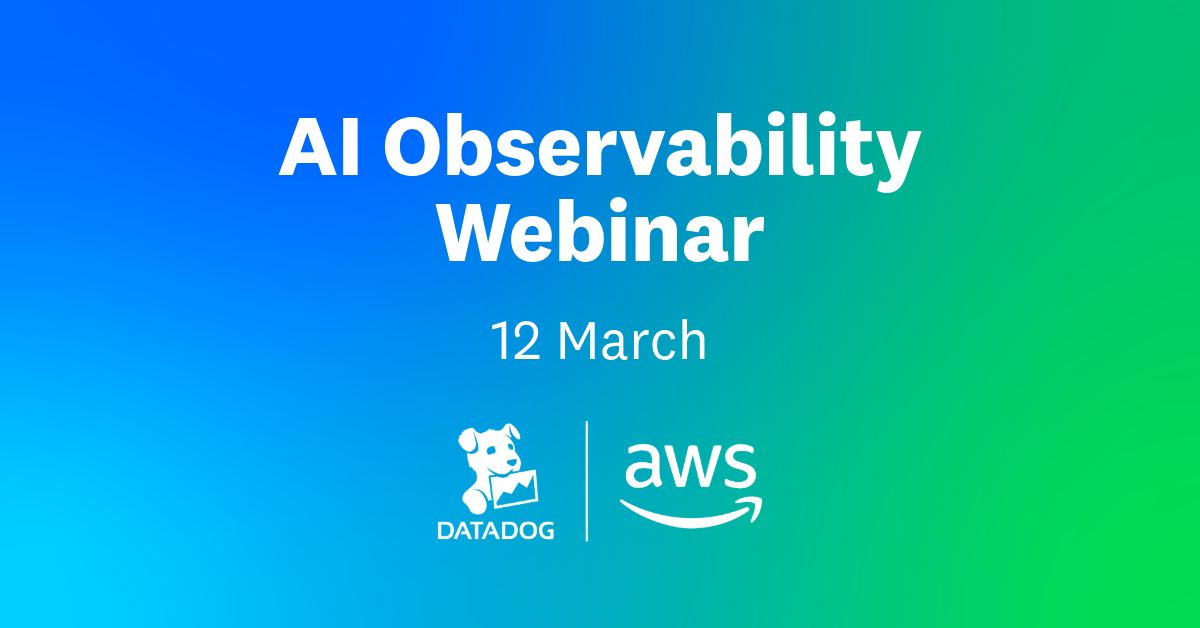 Datadog Webinars Facebook ad from Mar 5, 2026