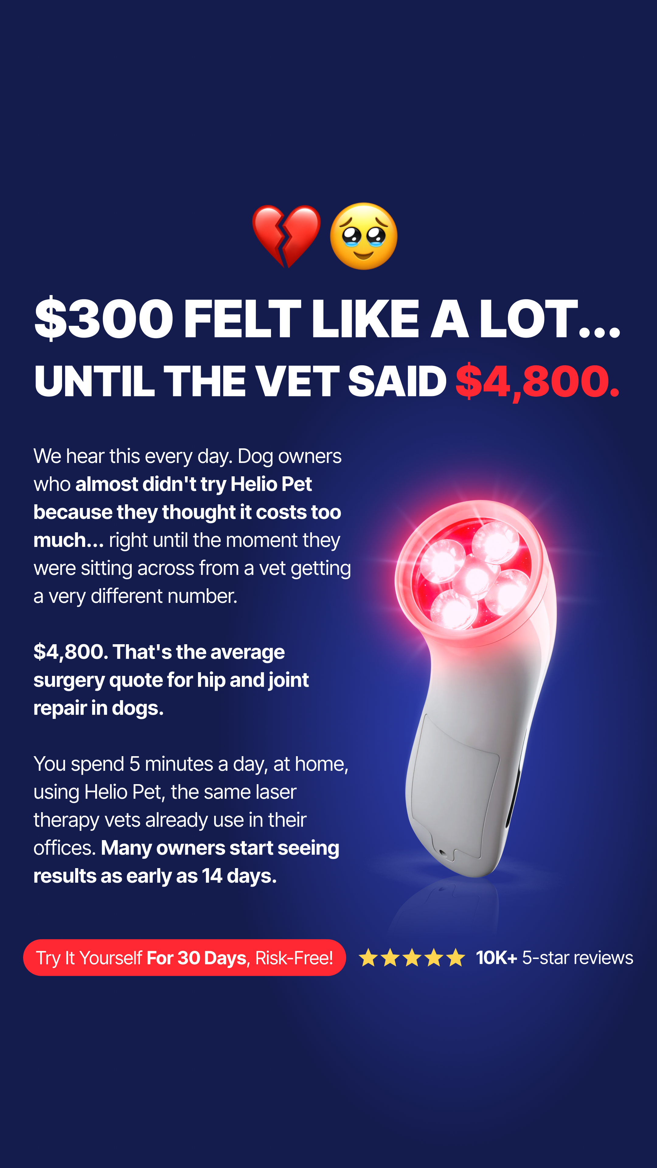 Helio Pet Facebook ad