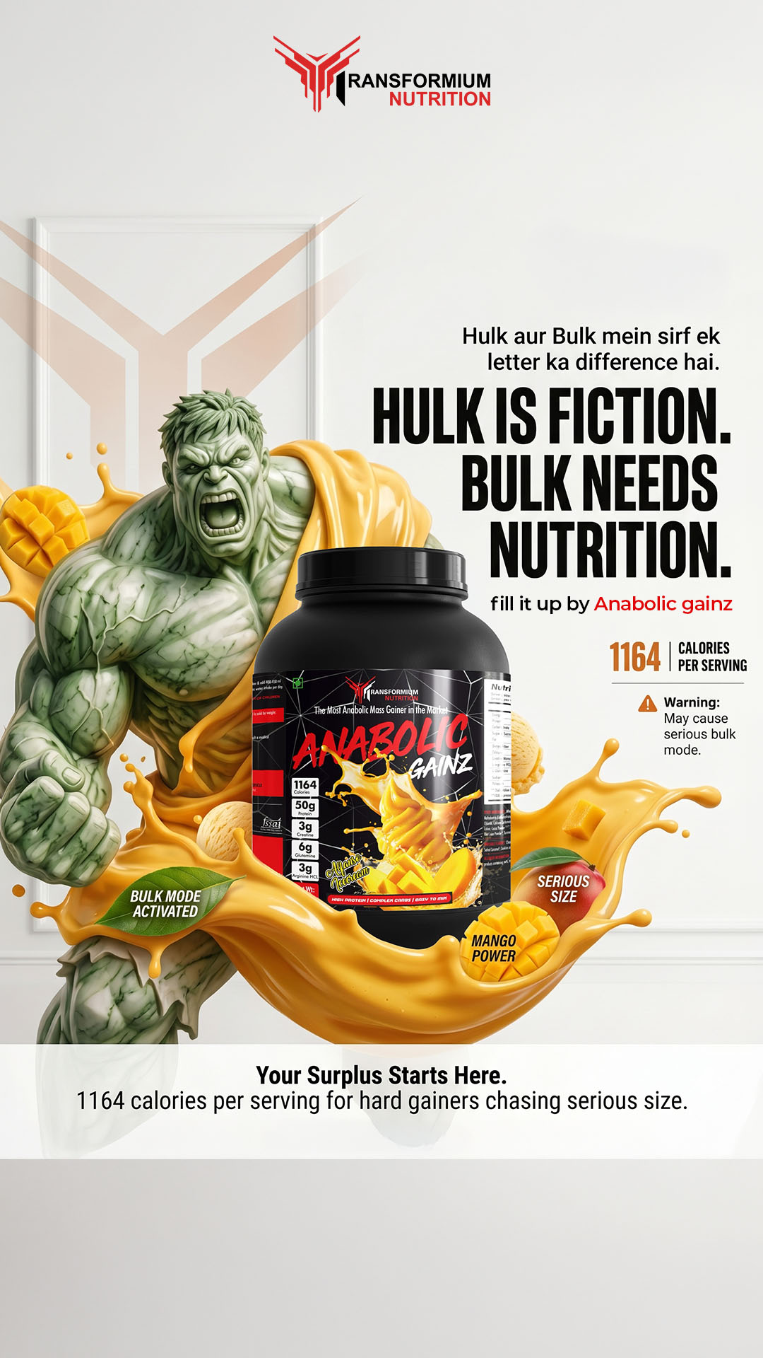 Transformium Nutrition Facebook ad