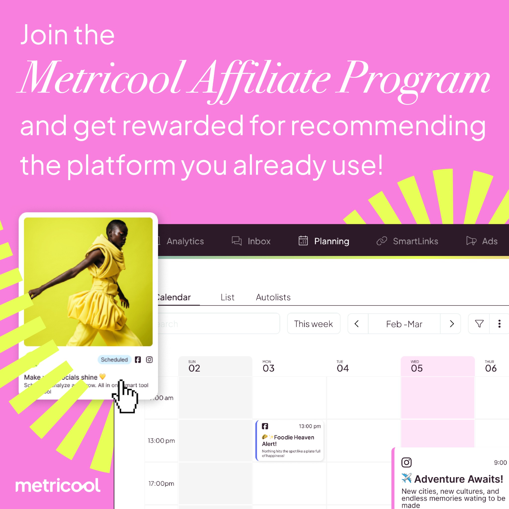 Metricool Facebook ad