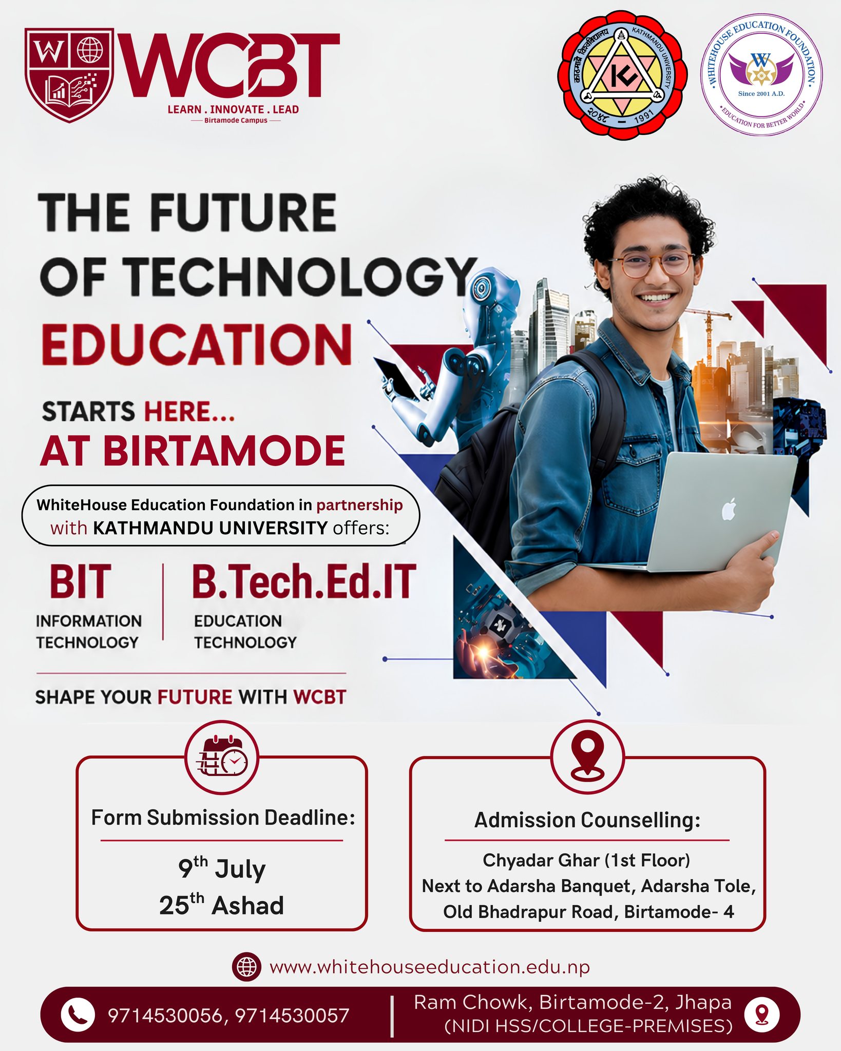 WhiteHouse College of Business & Technology Birtamod Facebook ad