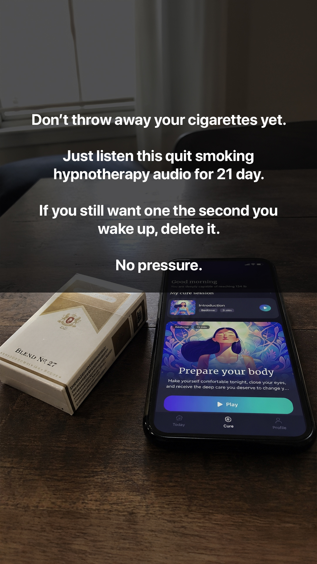 Hypnosis to Stop Smoking Facebook ad