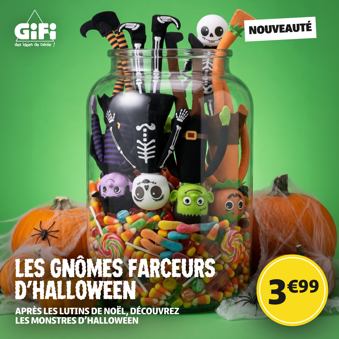GiFi Facebook ad: Petits, malicieux et terriblement craquants, nos gnomes…