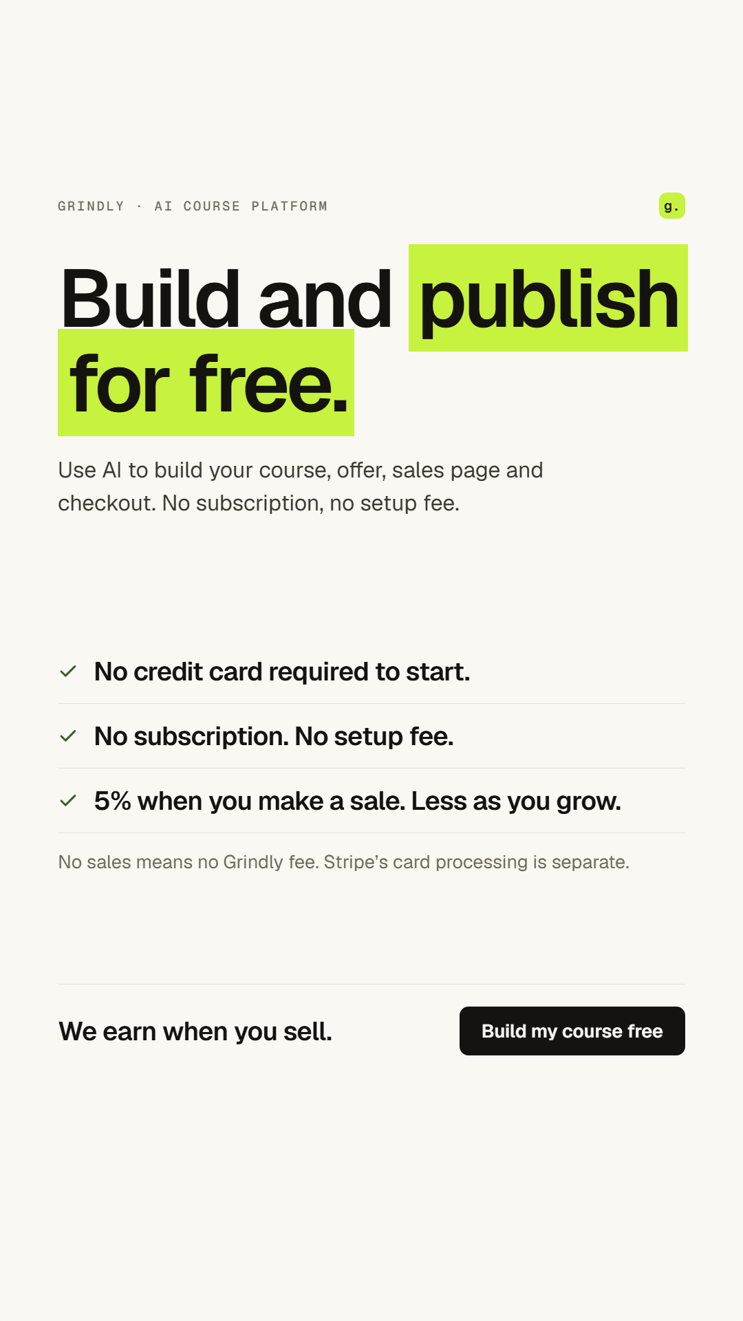 Grindly Facebook ad from Aug 9, 2026